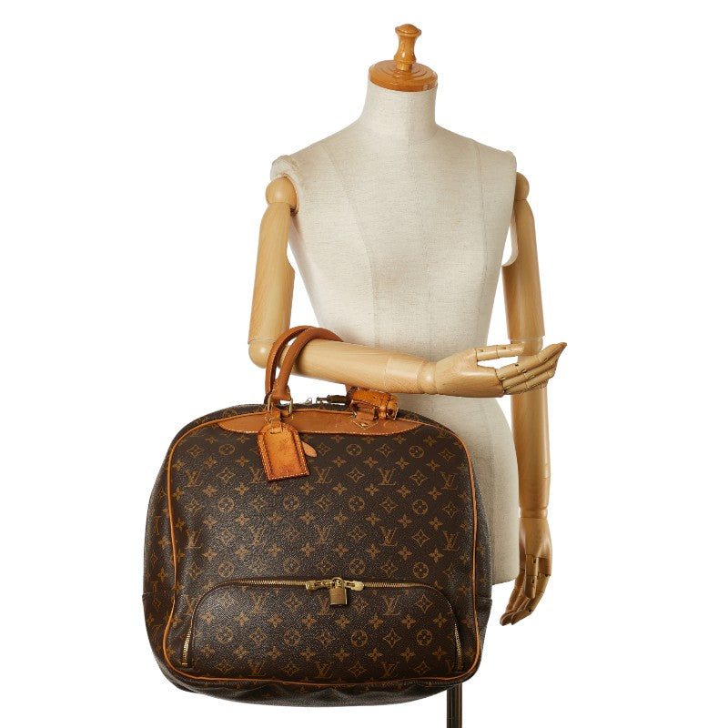 Louis Vuitton Monogram Evasion Boston Travel Bag M41443 Brown PVC Leather in Very Good Condition