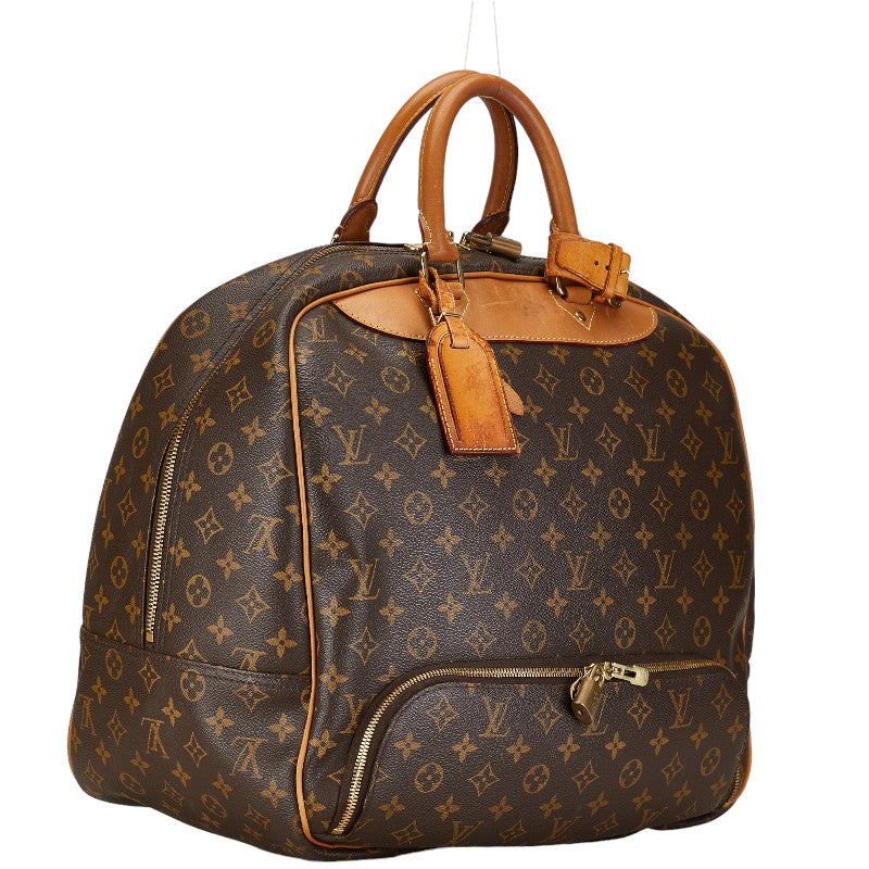 Louis Vuitton Monogram Evasion Boston Travel Bag M41443 Brown PVC Leather in Very Good Condition