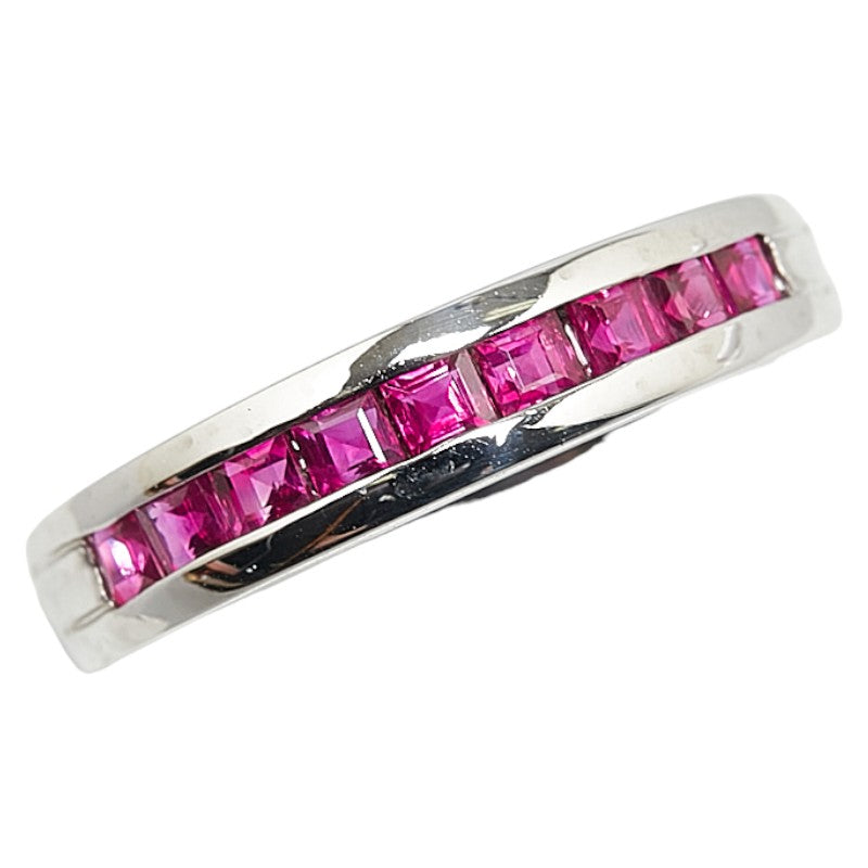 K18WG White Gold Ruby 0.82ct Ring