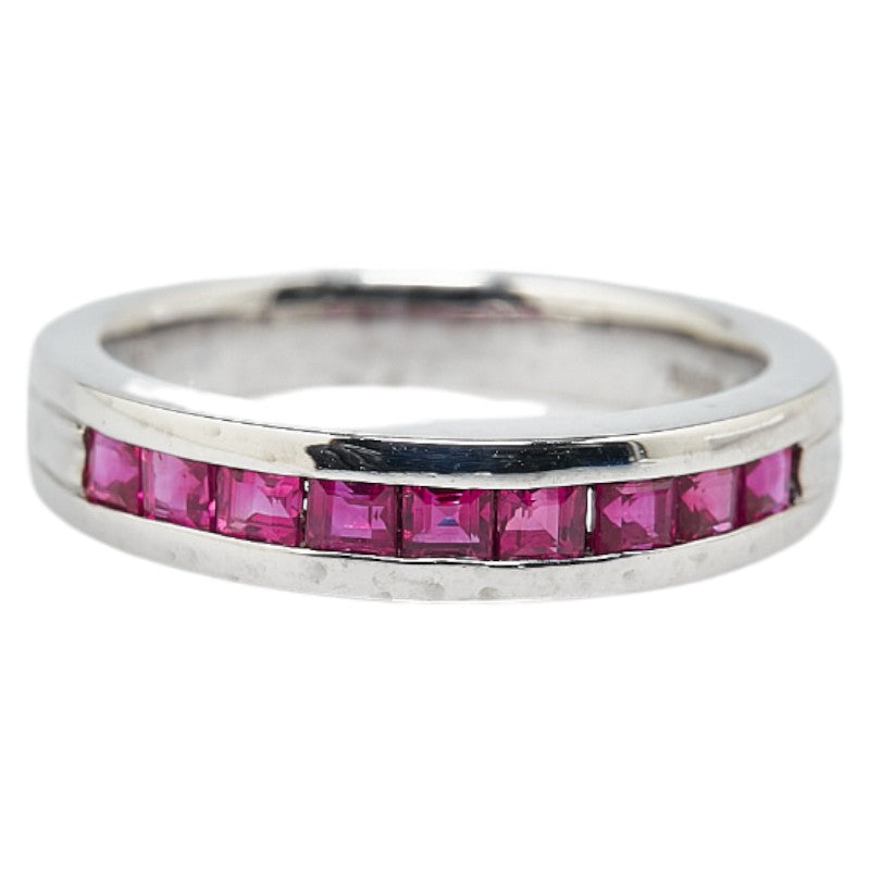 K18WG White Gold Ruby 0.82ct Ring in Great Condition