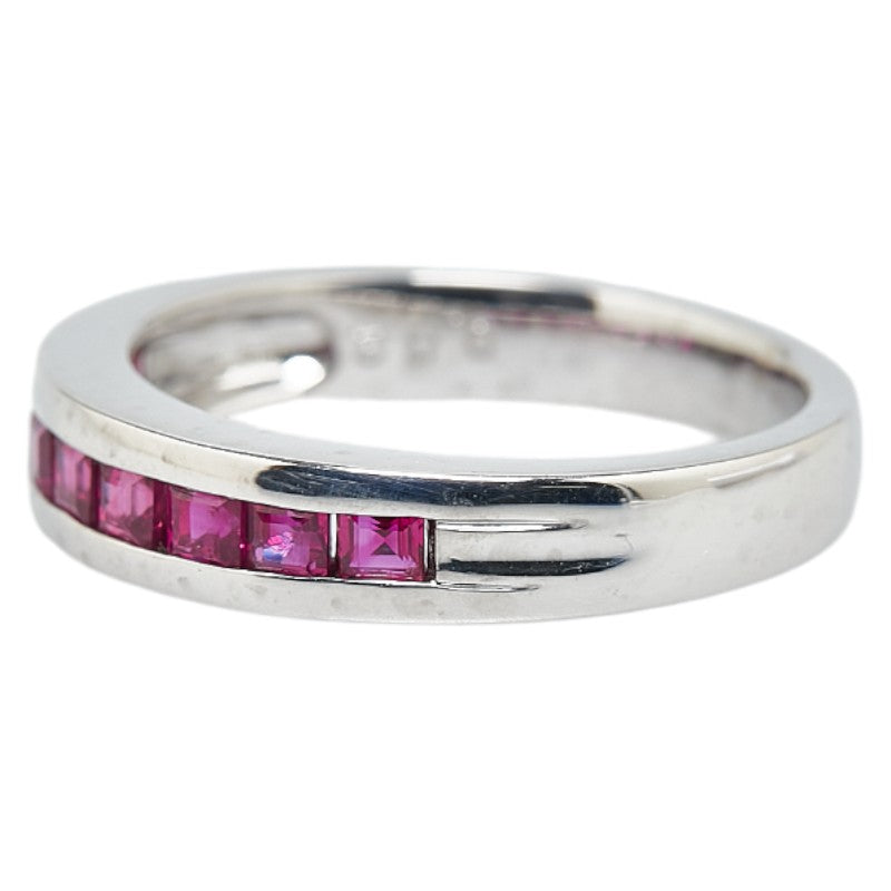 K18WG White Gold Ruby 0.82ct Ring in Great Condition