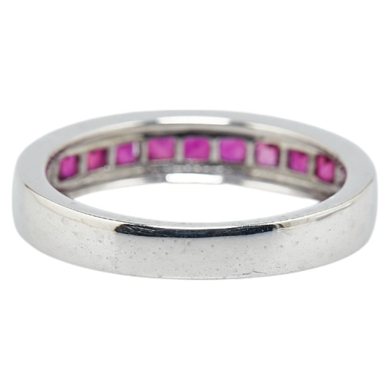 K18WG White Gold Ruby 0.82ct Ring in Great Condition