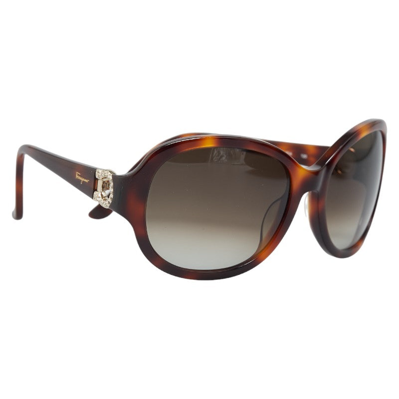 Salvatore Ferragamo Guncci Asian Fit Sunglasses SF703SR 214 Brown Plastic 6.5x5cm in Great Condition