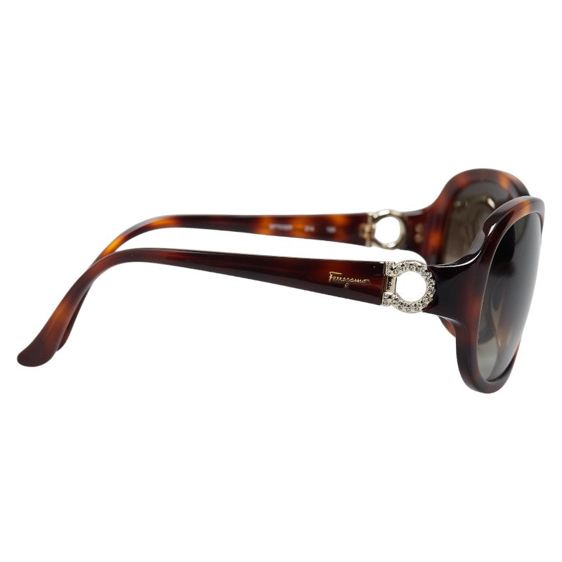 Salvatore Ferragamo Guncci Asian Fit Sunglasses SF703SR 214 Brown Plastic 6.5x5cm in Great Condition