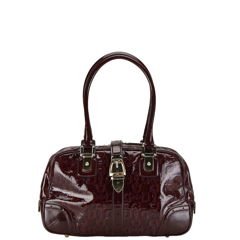 Gucci Patent Leather Horsebit Handbag Leather Handbag 145770 in Good condition