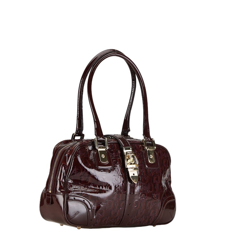 Gucci Patent Leather Horsebit Handbag Leather Handbag 145770 in Good condition