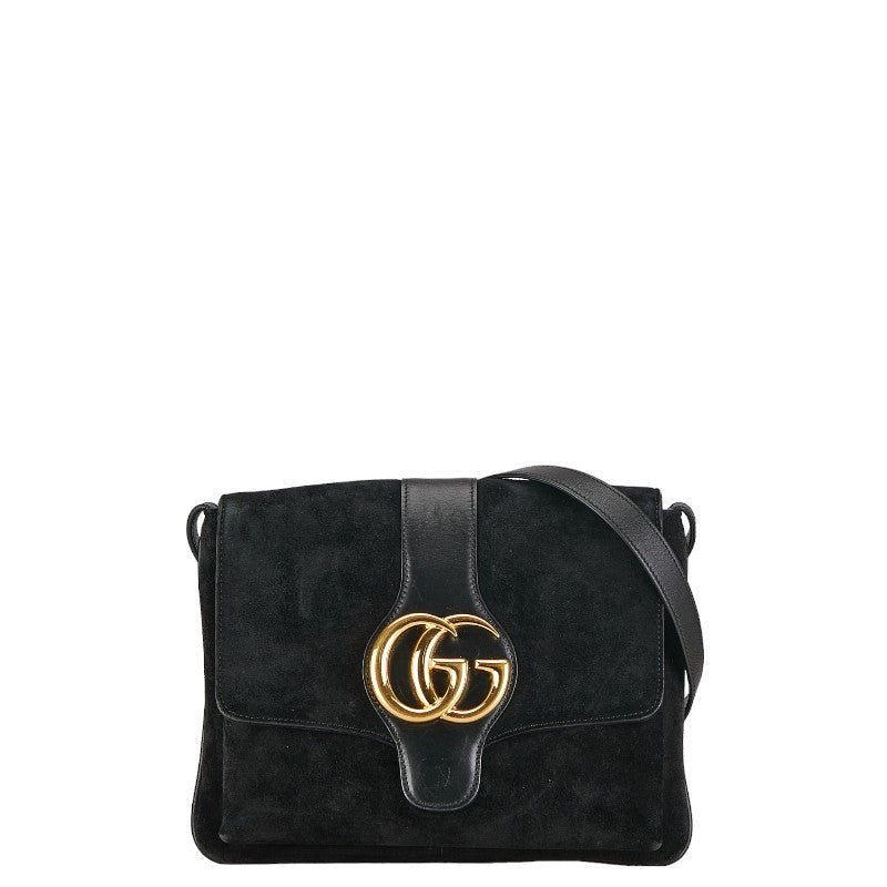 Gucci Suede Medium Arli Flap Shoulder Bag  Suede Shoulder Bag 550126 in Good condition