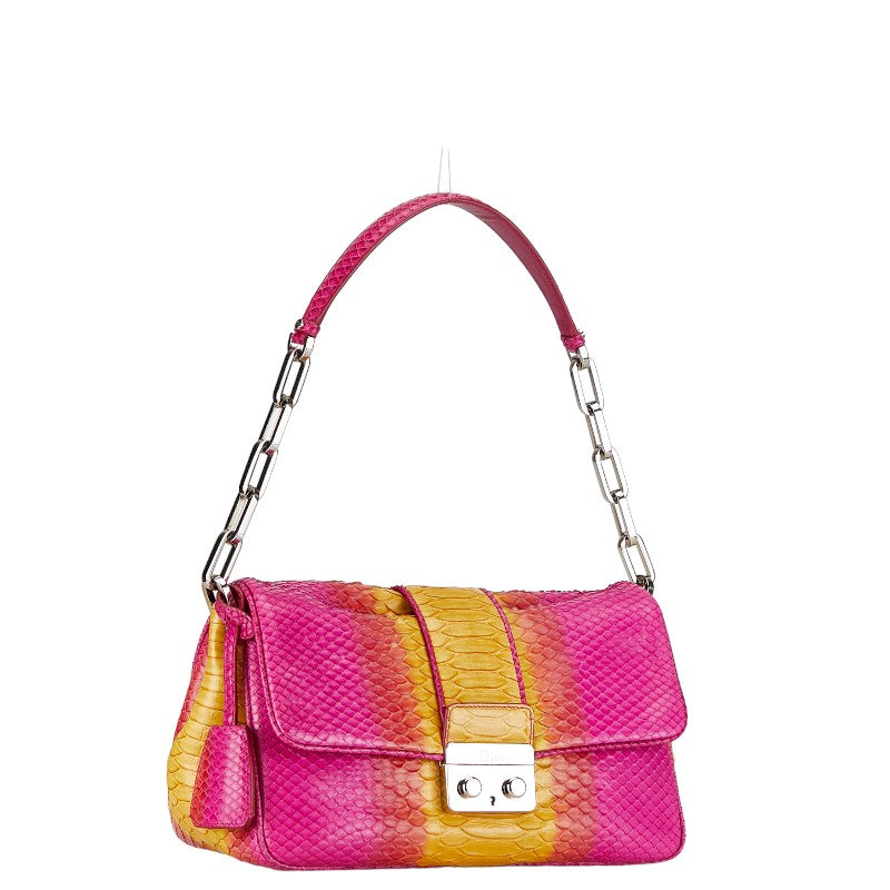 Dior Python Leather Chain Shoulder Bag