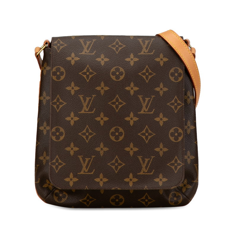 Louis Vuitton Monogram Musette Salsa Short Shoulder Bag M52528 Brown PVC Leather in Very Good Condition