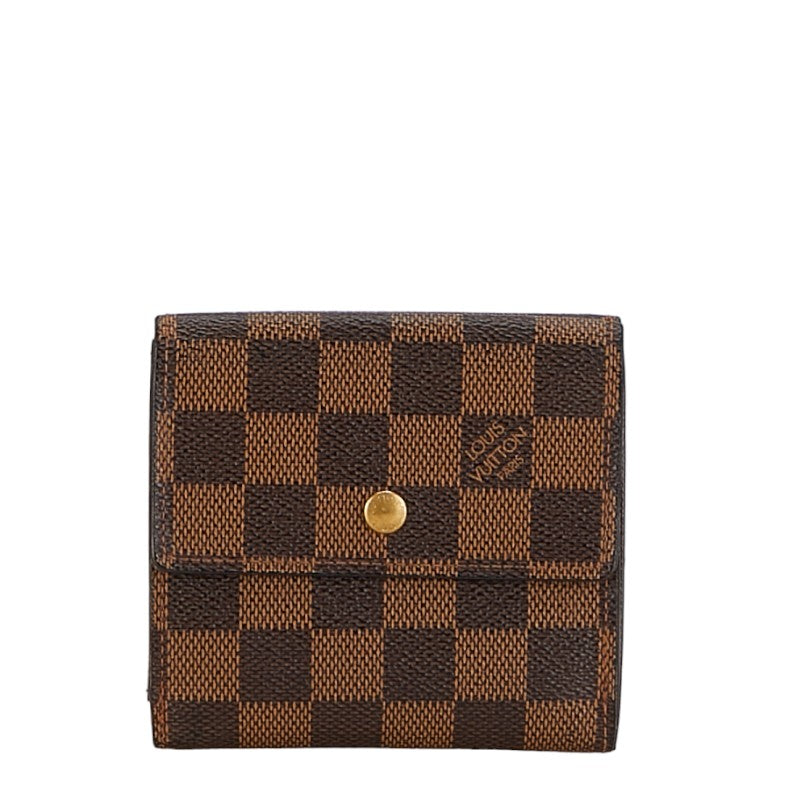 Louis Vuitton Damier Elise Compact Wallet N61654 in Very Good Condition