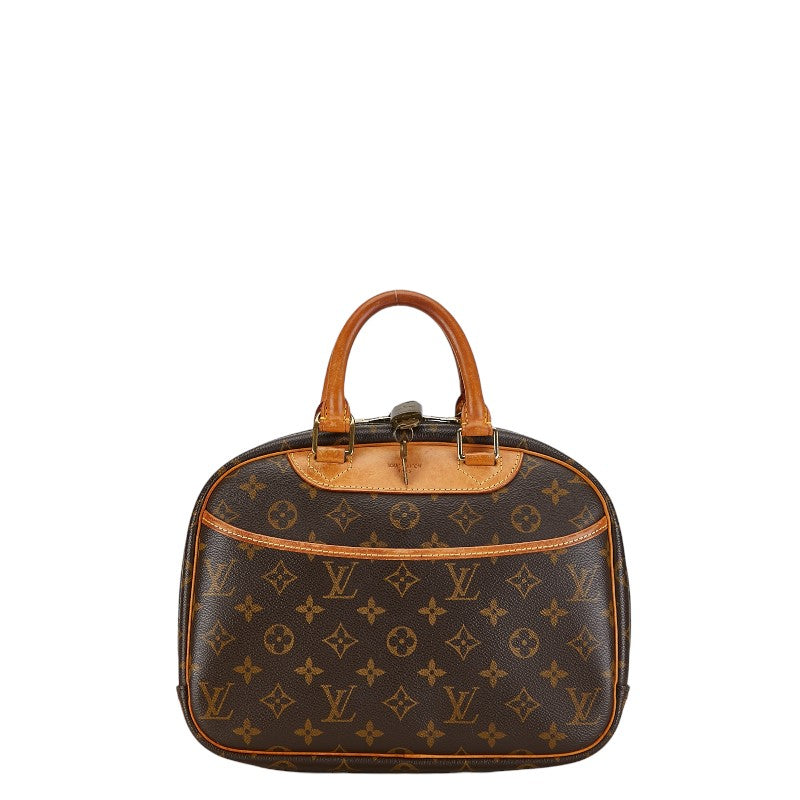 Louis Vuitton Monogram Trouville Handbag M42228 Brown PVC Leather in Very Good Condition