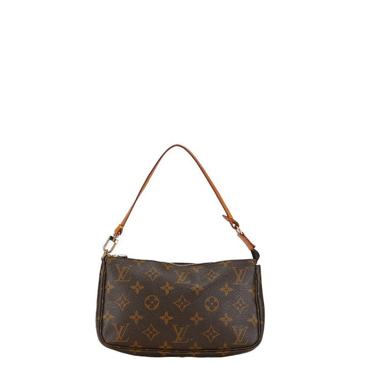 Louis Vuitton Monogram Pochette Accessoires Handbag M51980 Brown PVC Leather in Very Good Condition