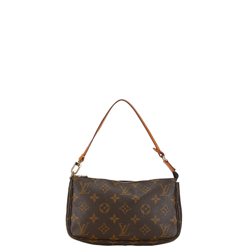 Louis Vuitton Monogram Pochette Accessoires Handbag M51980 Brown PVC Leather in Very Good Condition