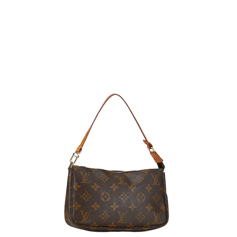 Louis Vuitton Monogram Pochette Accessoires Handbag M51980 Brown PVC Leather in Very Good Condition