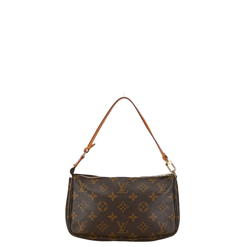 Louis Vuitton Monogram Pochette Accessoires Handbag M51980 Brown PVC Leather in Very Good Condition