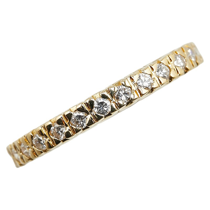 K18YG Yellow Gold Diamond Eternity Ring Size 9 in Excellent Condition