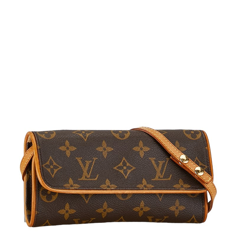 Louis Vuitton Pochette Twin PM Canvas Crossbody Bag M51854 in Good condition