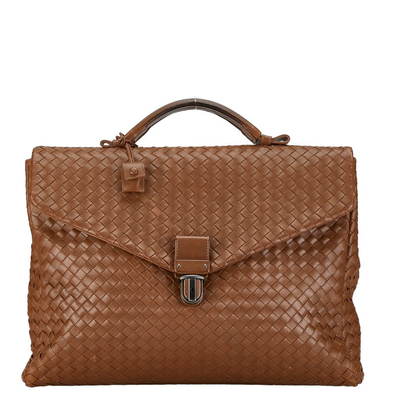 Bottega Veneta Intrecciato Leather Briefcase Leather Business Bag 113095 in Good condition