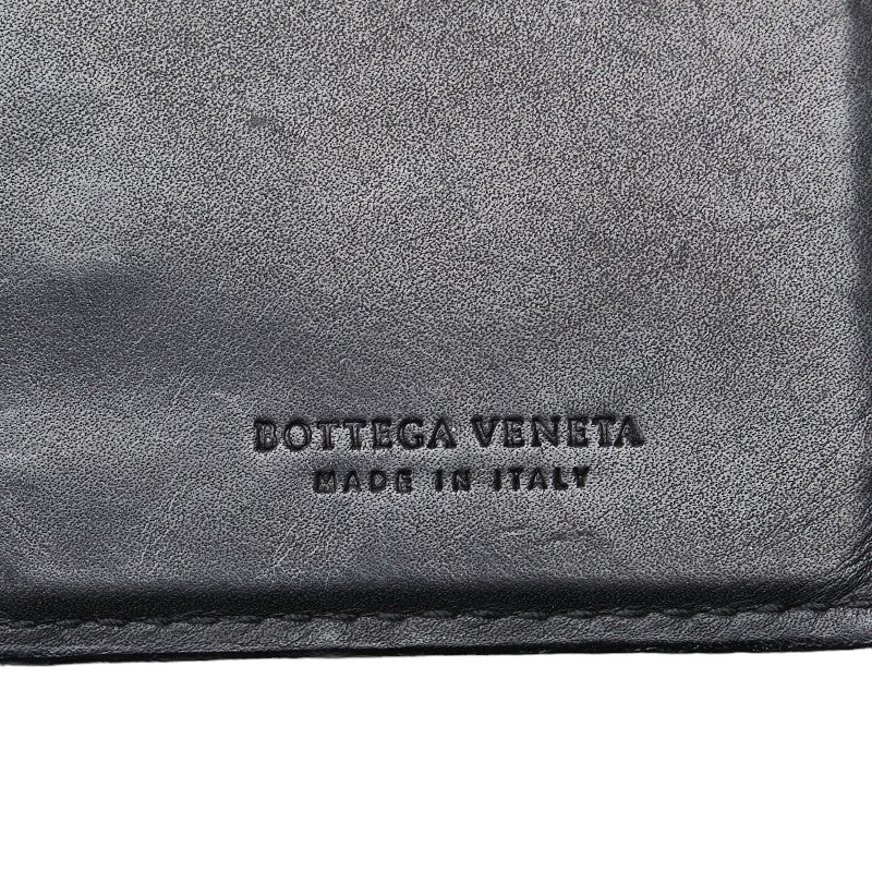 Bottega Veneta Intrecciato Leather Long Wallet Black in Very Good Condition