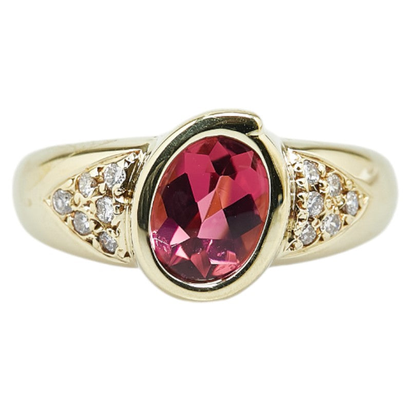 Other 18k Gold Tourmaline Diamond Ring Metal Ring in Excellent condition