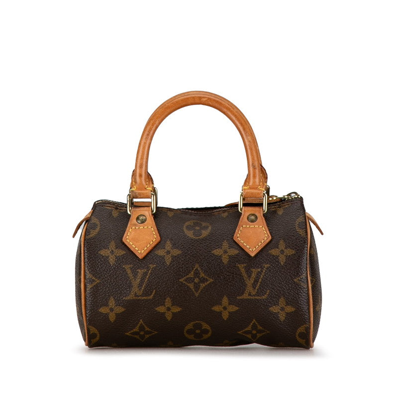 Louis Vuitton Mini Speedy Handbag M41534 Brown PVC Leather in Very Good Condition