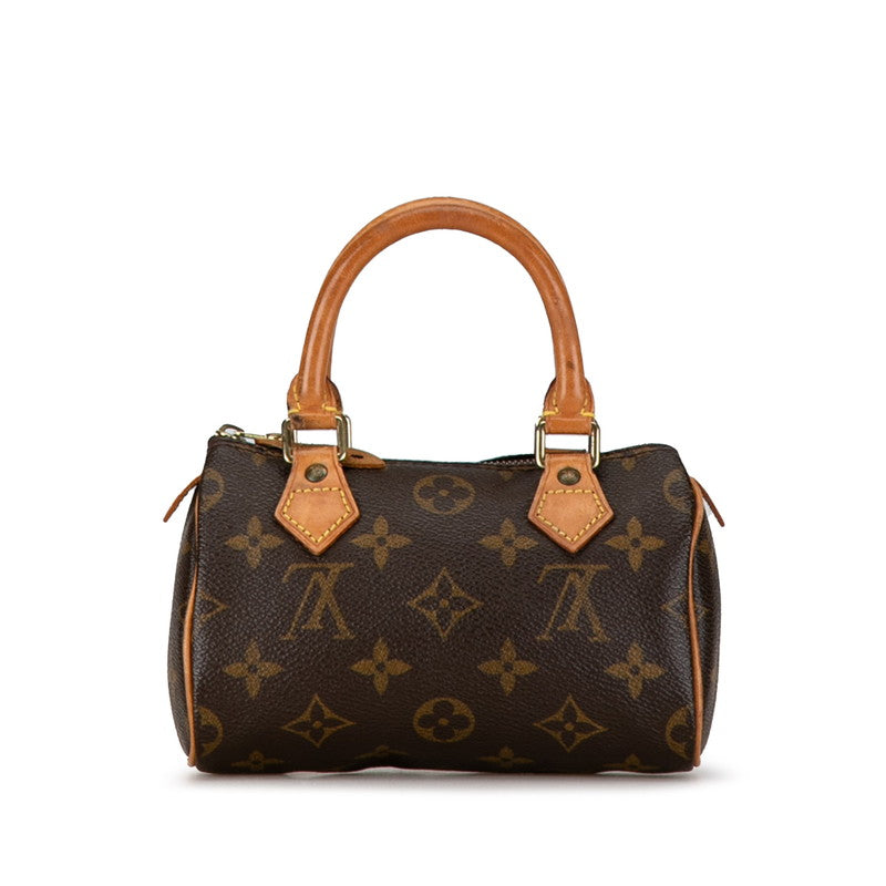 Louis Vuitton Mini Speedy Handbag M41534 Brown PVC Leather in Very Good Condition