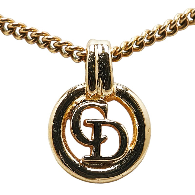 Dior Gold Plated CD Logo Necklace in Great Condition