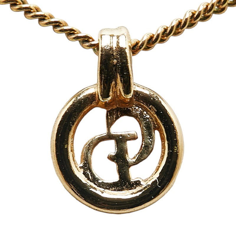 Dior Gold Plated CD Logo Necklace in Great Condition