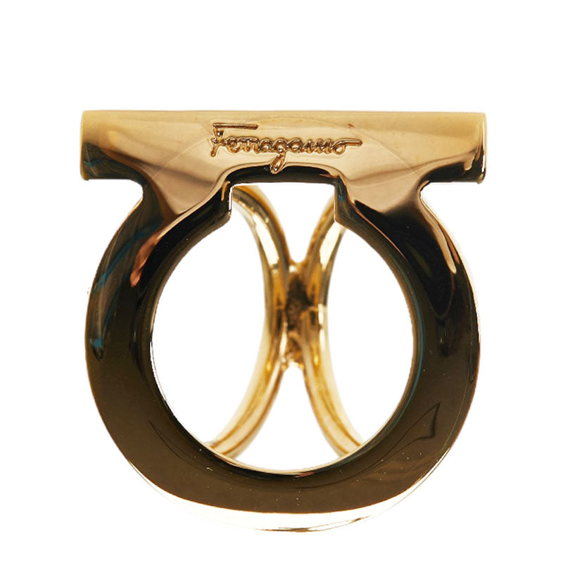 Salvatore Ferragamo Gancini Scarf Ring Gold