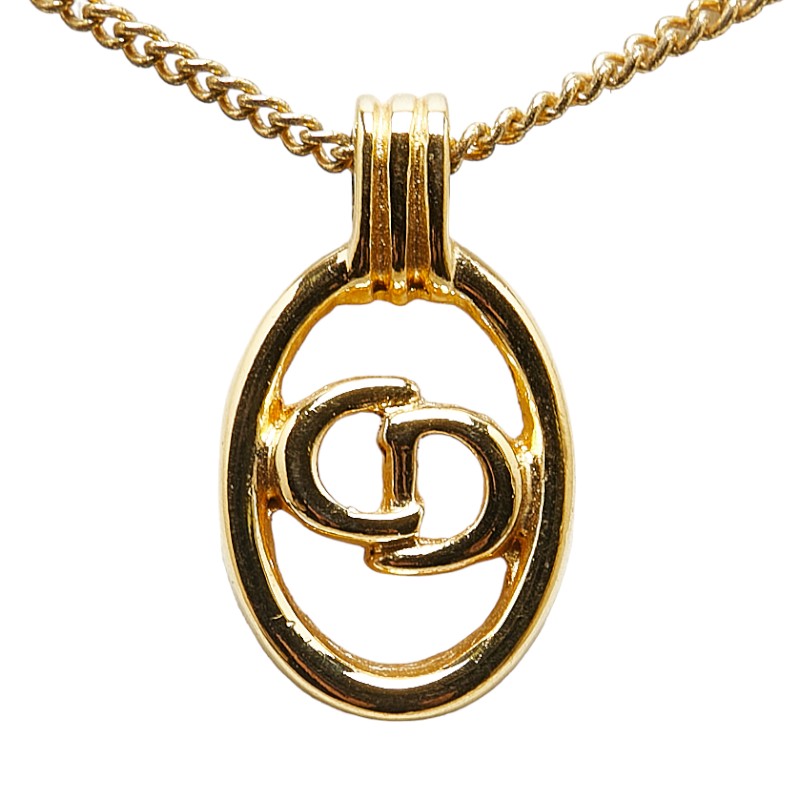 Dior CD Logo Gold Plated Necklace in Great Condition