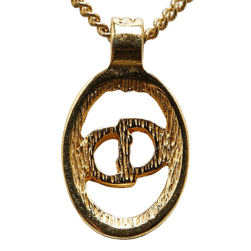 Dior CD Logo Gold Plated Necklace in Great Condition