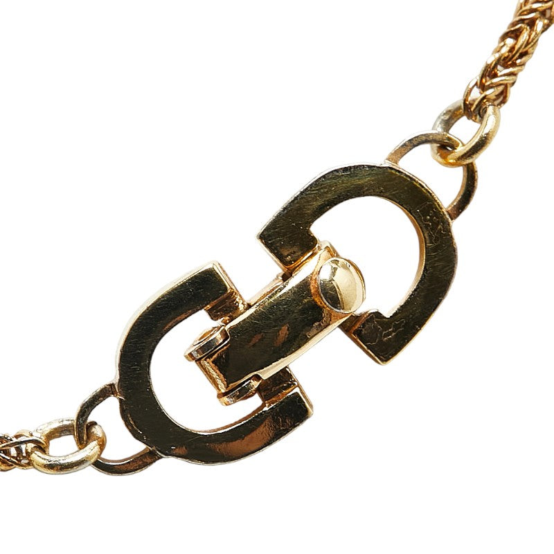 Dior CD Logo Chain Necklace Metal Necklace in Excellent condition
