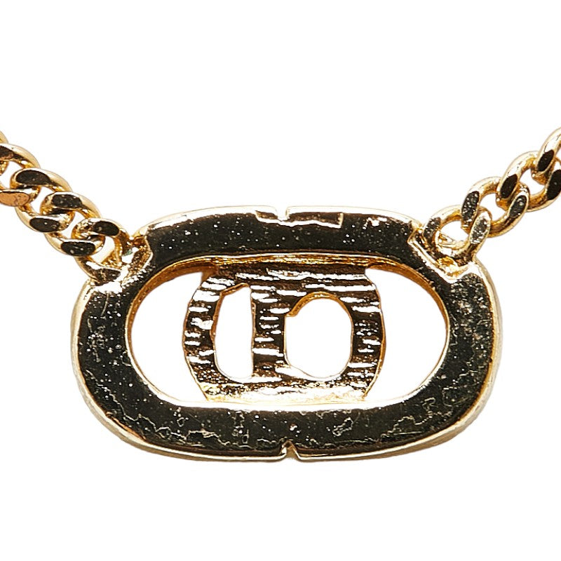 Dior CD Logo Gold Plated Necklace in Great Condition