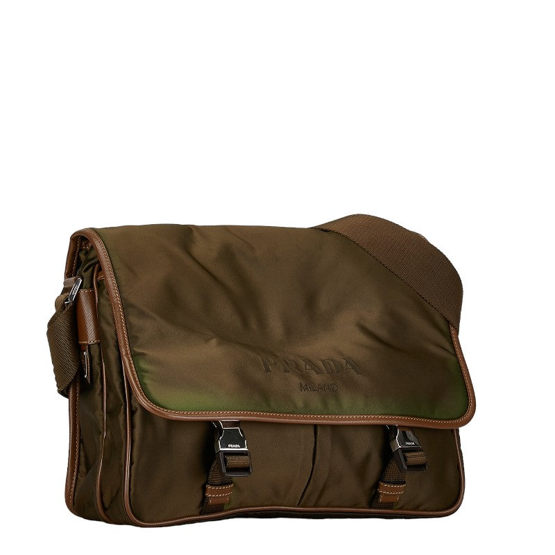 Prada Tessuto Messenger Crossbody Bag  Canvas Shoulder Bag VA0768 in Good condition
