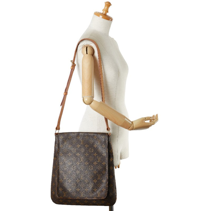 Louis Vuitton Monogram Musette Shoulder Bag M51256 Brown PVC Leather in Very Good Condition