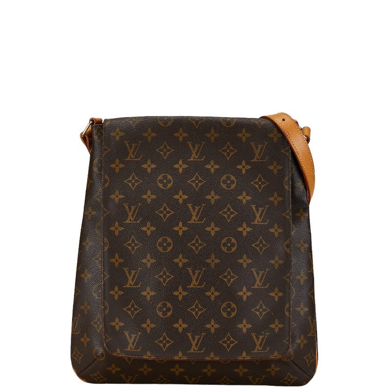 Louis Vuitton Monogram Musette Shoulder Bag Brown PVC Leather