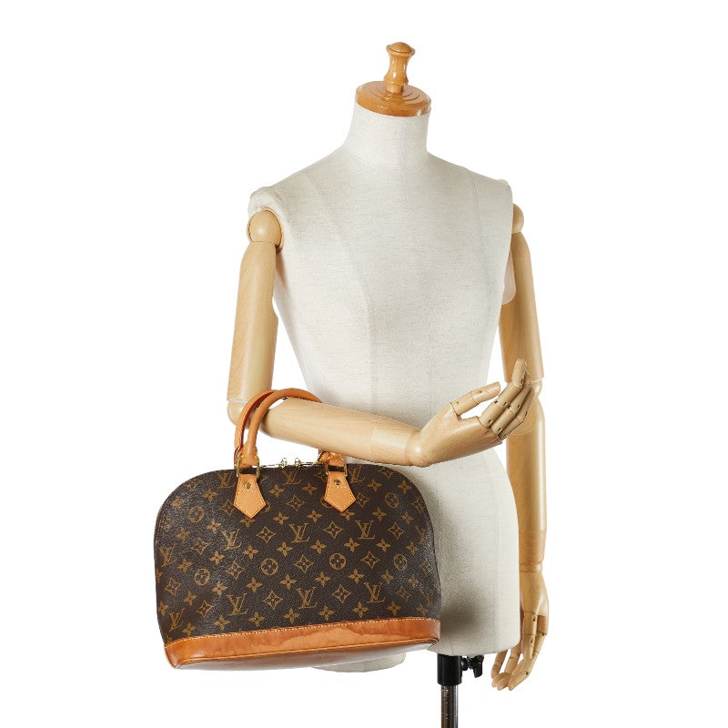 Louis Vuitton Monogram Alma PM Handbag M51130 Brown PVC Leather in Very Good Condition