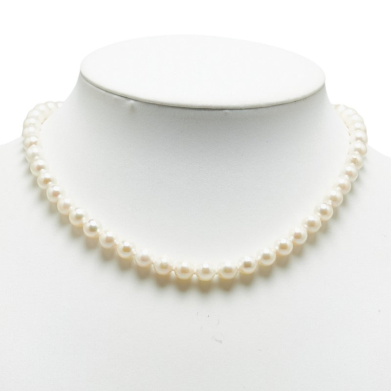 [LuxUness] Silver Akoya Pearl Necklace  Metal Necklace in Excellent condition