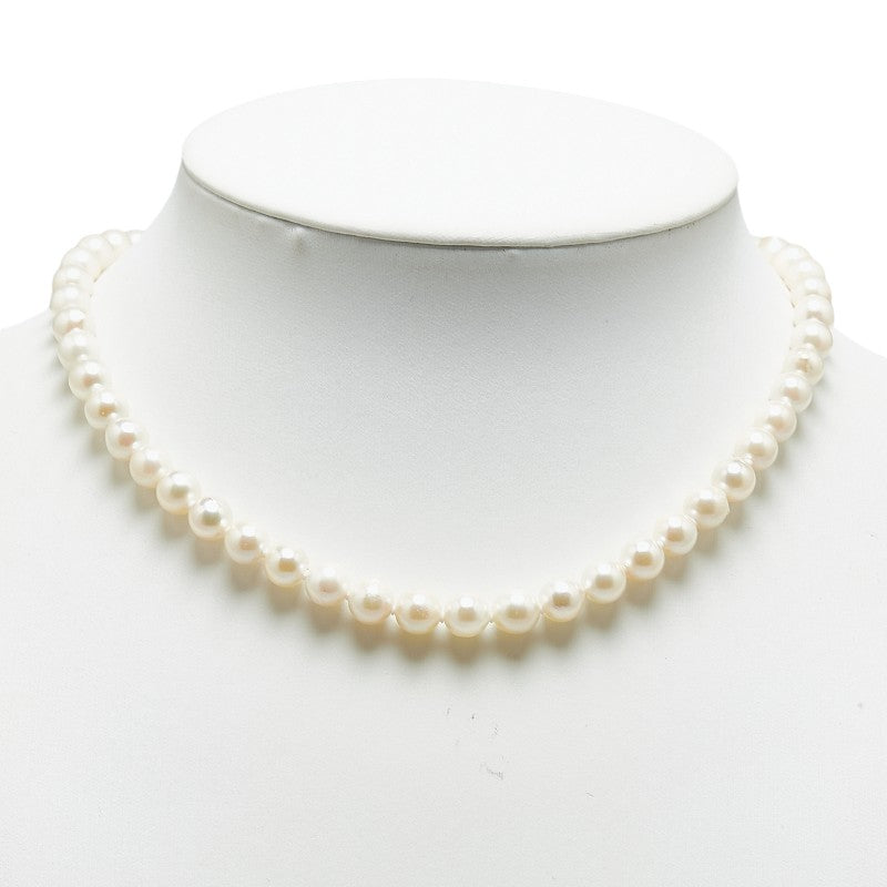 Sterling Silver Akoya Pearl 7-7.5mm Necklace