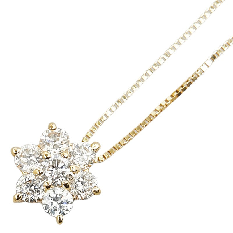 [LuxUness] 18K Flower Diamond Necklace  Metal Necklace in Excellent condition