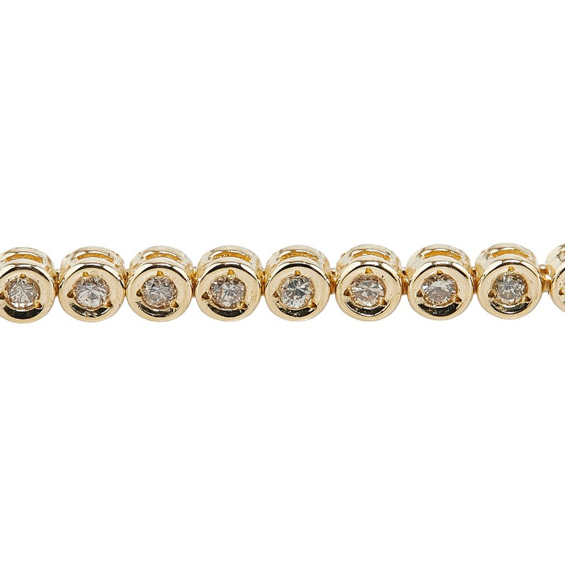 K18YG Yellow Gold Diamond 1.04ct Tennis Bracelet 18cm in Excellent Condition