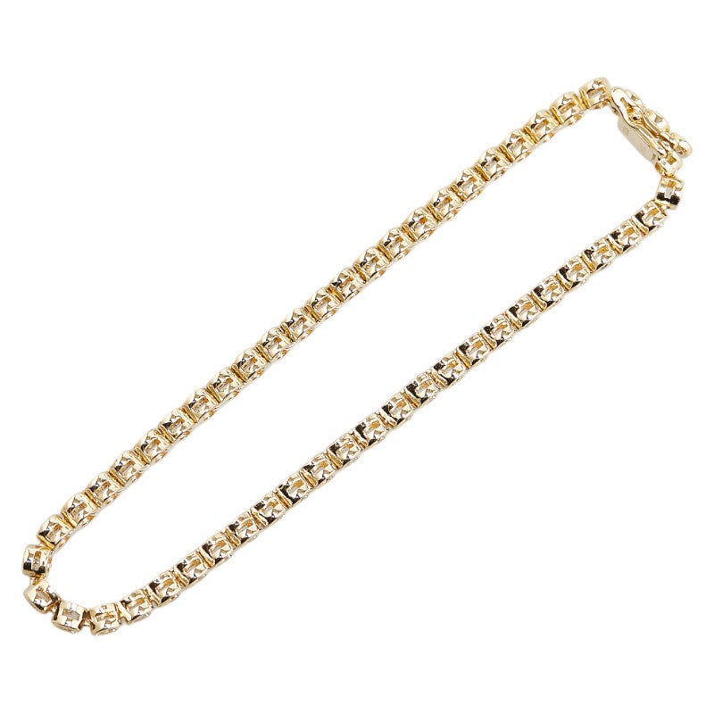 K18YG Yellow Gold Diamond 1.04ct Tennis Bracelet 18cm in Excellent Condition