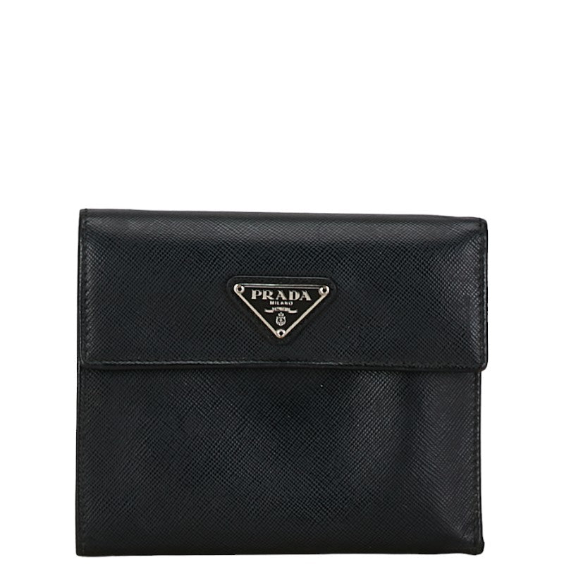 Prada Saffiano Trifold Wallet  Leather Short Wallet 1M0170 in Good condition