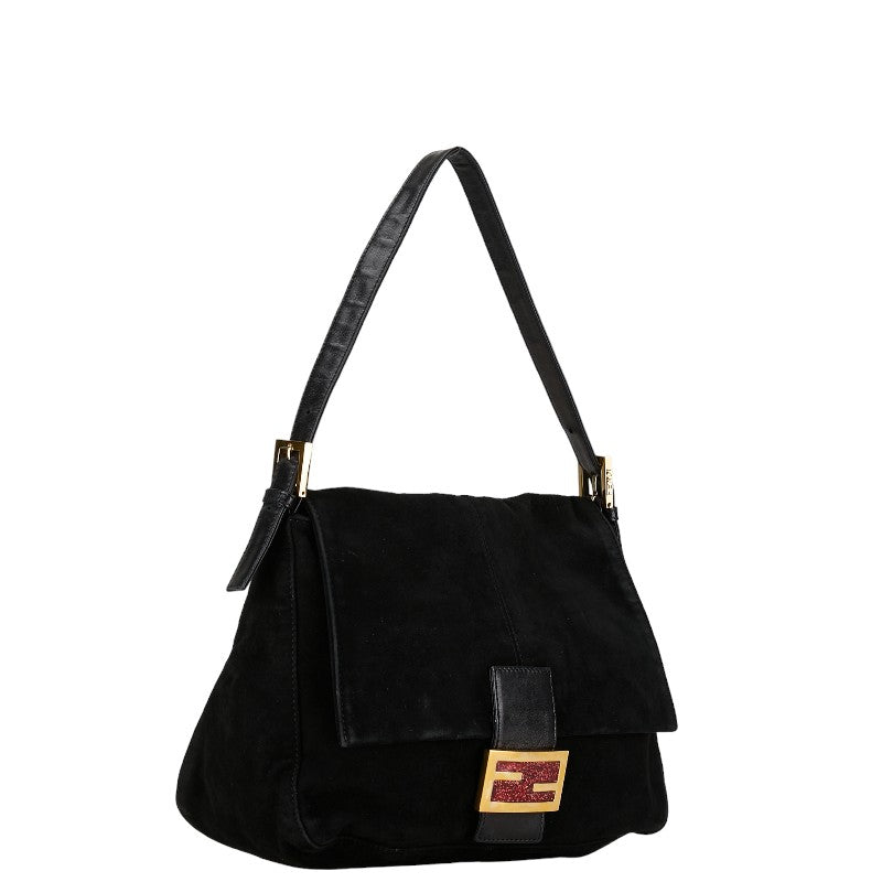 Fendi Zucca Mamma Baguette Suede Shoulder Bag 26325 in Good condition