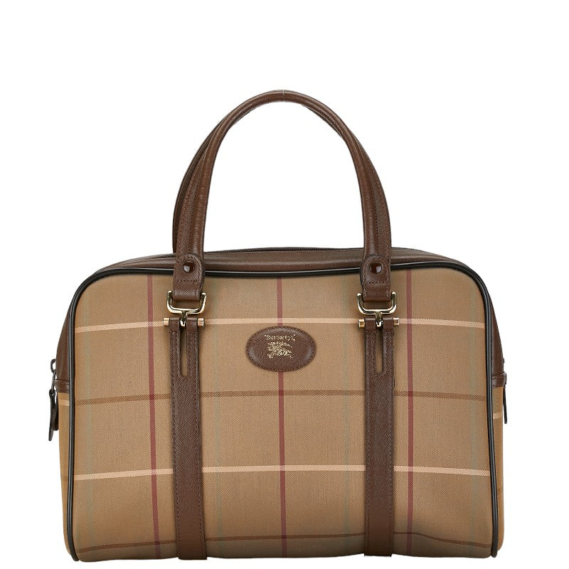 Burberry Check Handbag Canvas Handbag 1-0158173 in Good condition