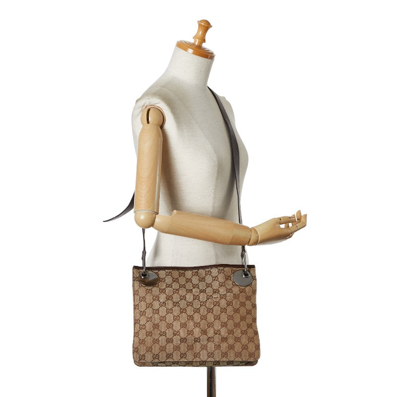 Gucci GG Canvas Leather Shoulder Bag 120841