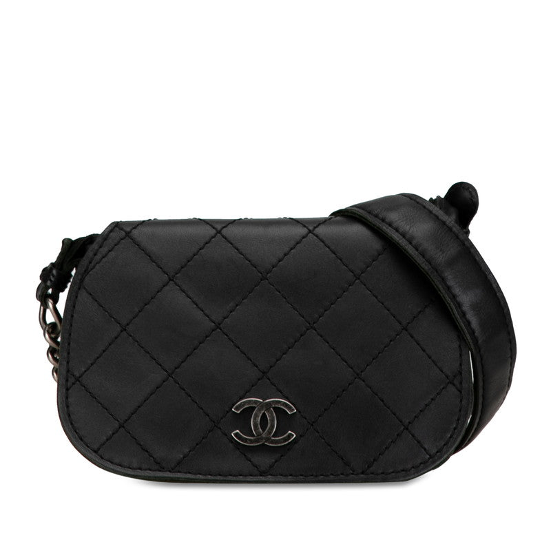 Chanel Leather Coco Mark Chain Shoulder Bag