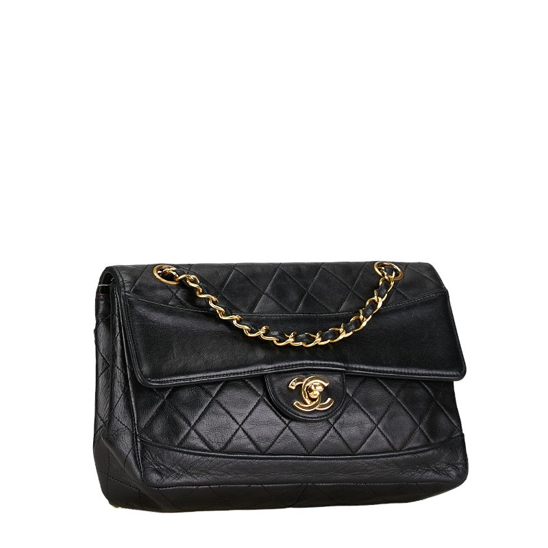 Chanel CC Quilted Leather Chain Flap Bag Leather Shoulder Bag in Good condition