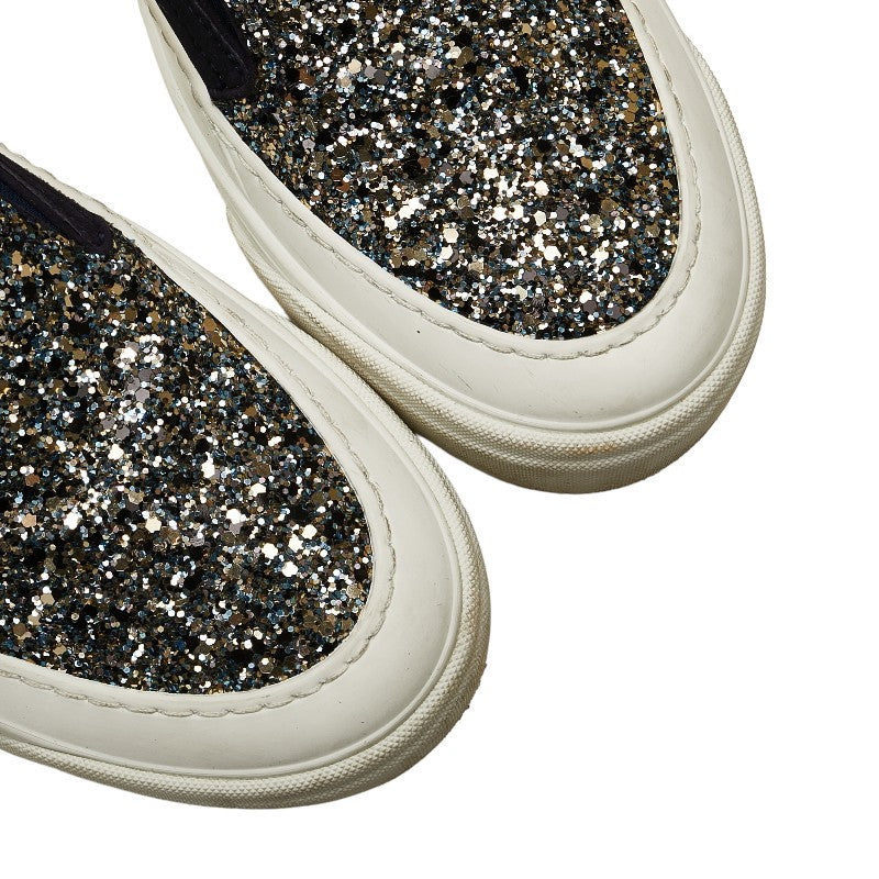 Jimmy Choo Glitter Studs Leather Shoes