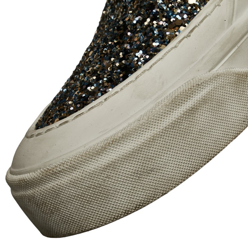 Jimmy Choo Glitter Studs Leather Shoes